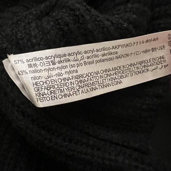 Zara Black Ribbed One Shoulder Tunic Sweater Dress Cardi Womens Size XS goth - Picture 8 of 9